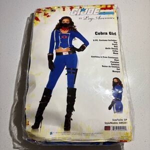 Cobra Girl Adult Costume Small 6pc Set Top Pants Belt Mask Knife Sheath GI Joe